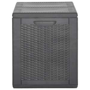 Caja de Almacenamiento de Polipropileno Negra con Aspecto de Ratán, Capacidad de 47.6 Galones, para Cobertizos y Almacenamiento - Product Image 5