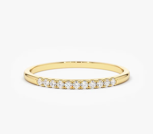 14K <b>Gold</b> Three Stone Lab Grown Diamond <b>Vintage</b> Classic Engagement Wedding <b>Ring</b> - Product Image 1