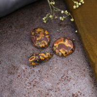 Seltener Mehrfarbiger Ajoobalit Cabochon Natürlicher Freiform-Edelstein Designer Flachback-Edelstein für DIY Handgefertigten Schmuck