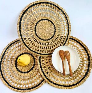 Set de table en jonc de mer tressé à la main, naturel, écologique, personnalisable, vente en gros, fabricant et fournisseur vietnamien - Product Image 2