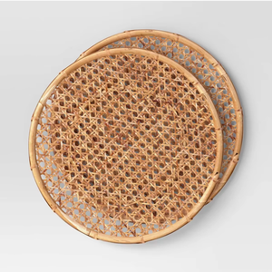 Assiette de présentation en rotin exquise pour la décoration de table, fournisseur en gros, assiette de présentation en rotin faite à la main pour la décoration de table de mariage bohème - Product Image 6