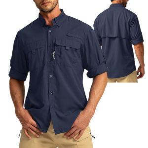 Camisa de Pesca Impermeable para Hombre, Talla 50, Estampada, Ligera, de Manga Corta, Secado Rápido, Transpirable, Antibacteriana, con Logotipo Frontal, Tallas Grandes - Product Image 3