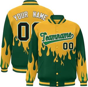 Veste de baseball en molleton de coton personnalisée avec logo et motif camouflage, col à revers, manches longues, pour homme - Product Image 2