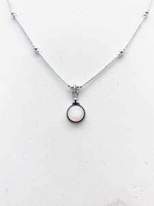 สร้อยคอโอปอลสีขาว งานแฮนด์เมด เครื่องประดับอัญมณี สง่างาม ของขวัญสำหรับผู้หญิง ขายส่ง - Product Image 6