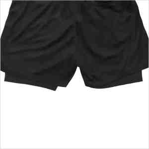 <b>Men's</b> Black Solid Spandex Knitted Breathable <b>Shorts</b> Mid Waist Elastic Quick Dry with Pockets Casual Sporty Style - Product Image 4