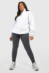 Sudadera Casual de Invierno para Mujer, Cuello Alto, Media Cremallera, Tacto Suave, Poliéster/Algodón, Manga Larga, para Gimnasio, OEM - Product Image 5