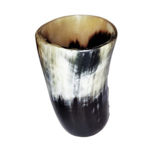 Gobelet en corne de buffle, tasse à boire artisanale en corne, verre en corne naturelle, mug en corne avec bordure en laiton, tasse en corne, gobelet Viking en corne, fait main - Product Image 1