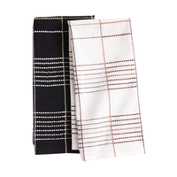 Serviettes de cuisine en coton à pois, forme rectangulaire, écologiques, lavables en machine, lot de 8