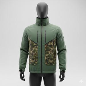 Veste polaire Sherpa coupe-vent et respirante pour homme, col montant, logo frontal, confortable, best-seller pour l'hiver et les activités de plein air - Product Image 2