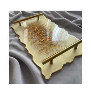 Bandeja de Servir de Resina Premium con Asas, Apta para Lavavajillas, Diseño Moderno para Uso en el Hogar, Cocina y Mesa de Comedor - Product Image 4