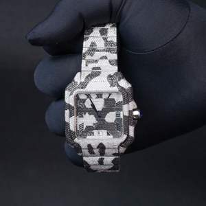 Reloj de Diamantes Cultivados en Laboratorio Personalizado de Alta Calidad Estilo Hip Hop para Hombre, Reloj de Diamantes VVS para Regalo - Product Image 6