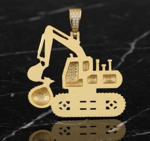 Collar con Colgante de Camión de Plata con Moissanita Estilo Hip Hop, Brillante y con Efecto 'Iced', Incluye Bolsa de Dólares - Product Image 2