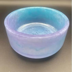 Bol de service en résine époxy naturelle fabriqué en Inde, poli à la main, de qualité alimentaire, écologique, couleur personnalisée, moderne, pour les fêtes - Product Image 1