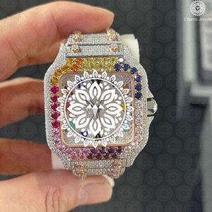 Montre de luxe pour homme Charm Jewells en acier inoxydable 40 mm avec cristal saphir, chronographe mécanique analogique, bracelet en acier inoxydable, étanche - Product Image 1