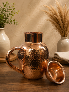 Bouteilles d'eau en cuivre personnalisées en gros avec design classique, couvercles et poignées écologiques pour cadeaux d'entreprise et mariages - Product Image 5