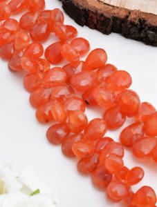 Collar de cuentas facetadas de cornalina natural de 8 pulgadas, cornalina natural facetada para la elaboración de joyería fina, piedra preciosa. - Product Image 3