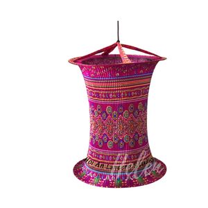 Lanterne Hmong faite à la main, lanterne ethnique vietnamienne, lampe suspendue bohème pour la décoration de mariage et de fête du Nouvel An, livraison rapide - Product Image 5