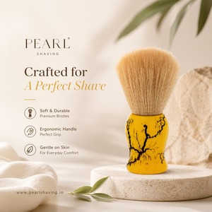 Pinceau à raser synthétique végétalien en gros avec manche en bois personnalisable avec votre logo - Product Image 1
