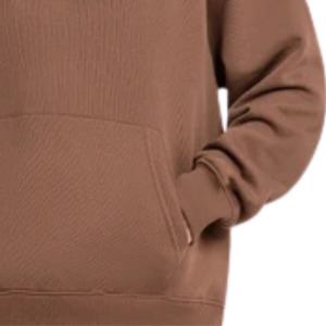 Sweat-shirt à capuche oversize en molleton épais pour femme, avec logo personnalisé, couleur moka, épaules tombantes, style streetwear, vente en gros - Product Image 6
