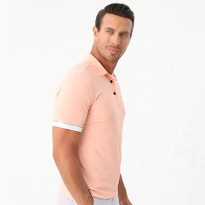 Polo brodé personnalisé pour homme en coton respirant, vêtement décontracté léger, t-shirt décontracté en coton respirant - Product Image 3