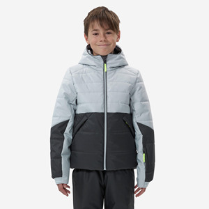 Veste de neige imperméable pour filles, hiver, 10 000 mm, à capuche, color-block, isolation synthétique, fermeture éclair, style sportif, coupe classique - Product Image 1