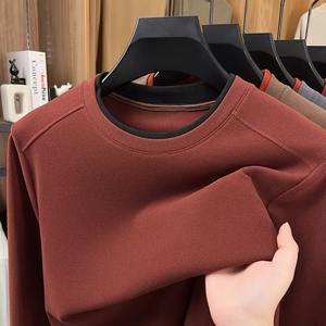 Men's <b>Thermal</b> Long Sleeve V-neck Solid Color Casual <b>Top</b> Autumn Winter Soft Stretch 100% Cotton Knitted Regular Fit - Product Image 3