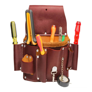 Sacs à outils en cuir véritable couleur unie personnalisés, best-sellers, nouvelle arrivée, support OEM, personnalisation de votre logo et étiquette - Product Image 1