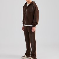 Ensemble de survêtement à capuche surdimensionné personnalisé, coupe classique, streetwear, jogging, tenue décontractée pour homme, vêtements de sport deux pièces, respirant et à séchage rapide