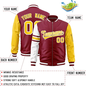 Vestes universitaires pour hommes, manches en simili cuir, veste de baseball pour garçons, veste de baseball universitaire personnalisée, vente en gros - Product Image 4