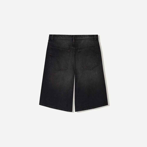 Pantalones Cortos de Verano para Hombre, Estilo Urbano, Rectos, Personalizados, Holgados, Desgastados, Lavado Oscuro, 100% Algodón, Denim Sólido, Jeans Vintage a la Moda - Product Image 6