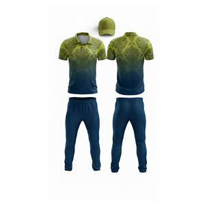 Maillots de cricket en sublimation en gros, logo personnalisé pour l'équipe |   Tenue complète d'équipe de cricket pour hommes, femmes et jeunes : polo et pantalon - Product Image 5