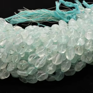 ลูกปัดโทแพซสีขาว AAA รูปทรงก้อนไม่เรียบ ขนาด 8x11-9x12 มม. ลูกปัดพลอยโทแพซสีขาว 12 นิ้ว ลูกปัดโทแพซสีขาวธรรมชาติ - Product Image 1