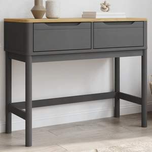Mesa Consola Estrecha de Madera de Pino Sólido en Gris, Categoría de Productos: Mesas Consola - Product Image 1