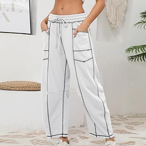 Customized Women Loose Cargo Sweatpants High Waist Joggers Printing Embroidery OEM ODM Manufacturer - Product Image 2