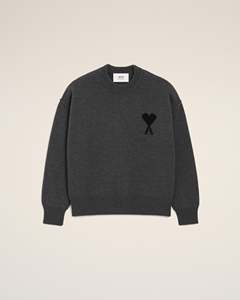 Suéter de Lana Tejido con Cuello Redondo Extra Grande para Hombre, Logotipo de Corazón Bordado, Manga Regular, Antipilling, Estilo Normcore, Ropa de Otoño - Product Image 6