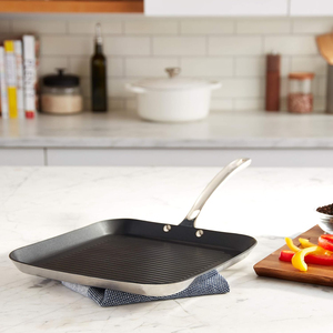 Poêle à griller antiadhésive en aluminium de qualité supérieure avec base robuste et performance de cuisson rapide pour un usage quotidien - Product Image 5