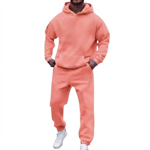 Conjunto de Sudadera con Capucha y Pantalones Jogger para Hombre, Color Azul Marino, Estilo Casual, Corte Holgado, Largo Completo - Product Image 6