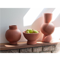Ensemble de vases et bols en terre cuite et argile faits à la main, légers, d'inspiration vintage, décoration rustique pour la maison et le jardin, centre de table, vase à fleurs