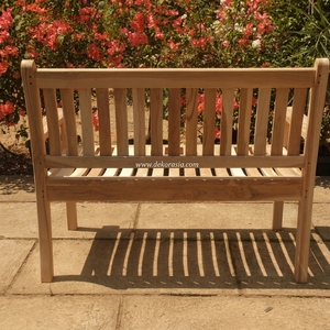 Banc de jardin portable en bois de teck massif naturel moderne, tissé en corde de papier - Durable et écologique - Product Image 2