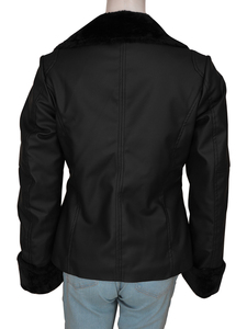 Top Quality Luxury Women <b>Long</b> Sleeve Hollow Out Celebrity <b>Leather</b> Runway <b>Jackets</b> - Product Image 6