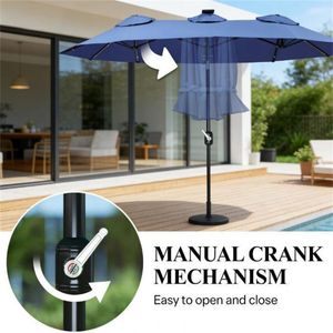 Ombrellone Solare Blu Navy per Terrazza e Cortile, Protezione Solare Perfetta - Product Image 4
