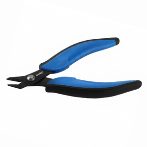 Jewelry <b>Bench</b> Tool Flush Cutter Stainless Steel 130mm Spring <b>Plastic</b> Handles Crafting Crimping Wire Stripper Pliers Wire Cutting - Product Image 1