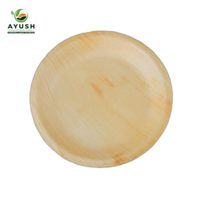 Assiettes rondes en feuilles de palmier de 11 pouces, aspect bois naturel, vente en gros depuis l'Inde - Product Image 6