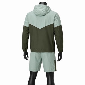 Custom Mens Hooded Windbreaker Jacket Shorts Set Quick Dry Nylon <b>Track</b> Suit OEM Private Label Sportswear Hoodies Manufacture - Product Image 2