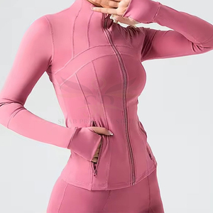 OEM Women Yoga <b>Jacket</b> Long Sleeve Zipper Running Fitness Gym Wear Quick Dry Breathable Stretch Sportswear for <b>Workout</b> <b>Jacket</b> - Product Image 6