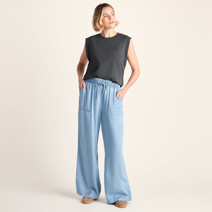 Camiseta sin mangas transpirable y suave al tacto para mujer, 100% algodón, top corto de verano con pedrería para gimnasio - Product Image 5