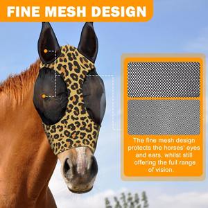 Fabricante y Proveedor Mayorista de Artículos Ecuestres Personalizados, Máscara Antimosquitos Sublimada para Caballos, Productos Ecuestres de Primera Calidad, Pakistán - Product Image 5