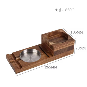 Cenicero de Madera para Cigarros, Ceniceros de Lujo para Exteriores con 4 Ranuras Resistentes, Cenicero de Madera para Exteriores, Hogar, Patio y Bar - Product Image 2