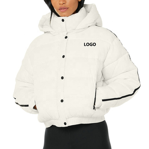 Private Label Outdoor Fashion Wear Women Casual Lightweight <b>Cropped</b> <b>Puffer</b> <b>Jacket</b> Solid Pattern Waterproof Windproof - Product Image 1