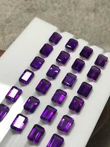 Ametiste violette naturelle taille octogonale, pierre précieuse calibrée pour la fabrication de bijoux fins, fournisseur en gros - Product Image 3